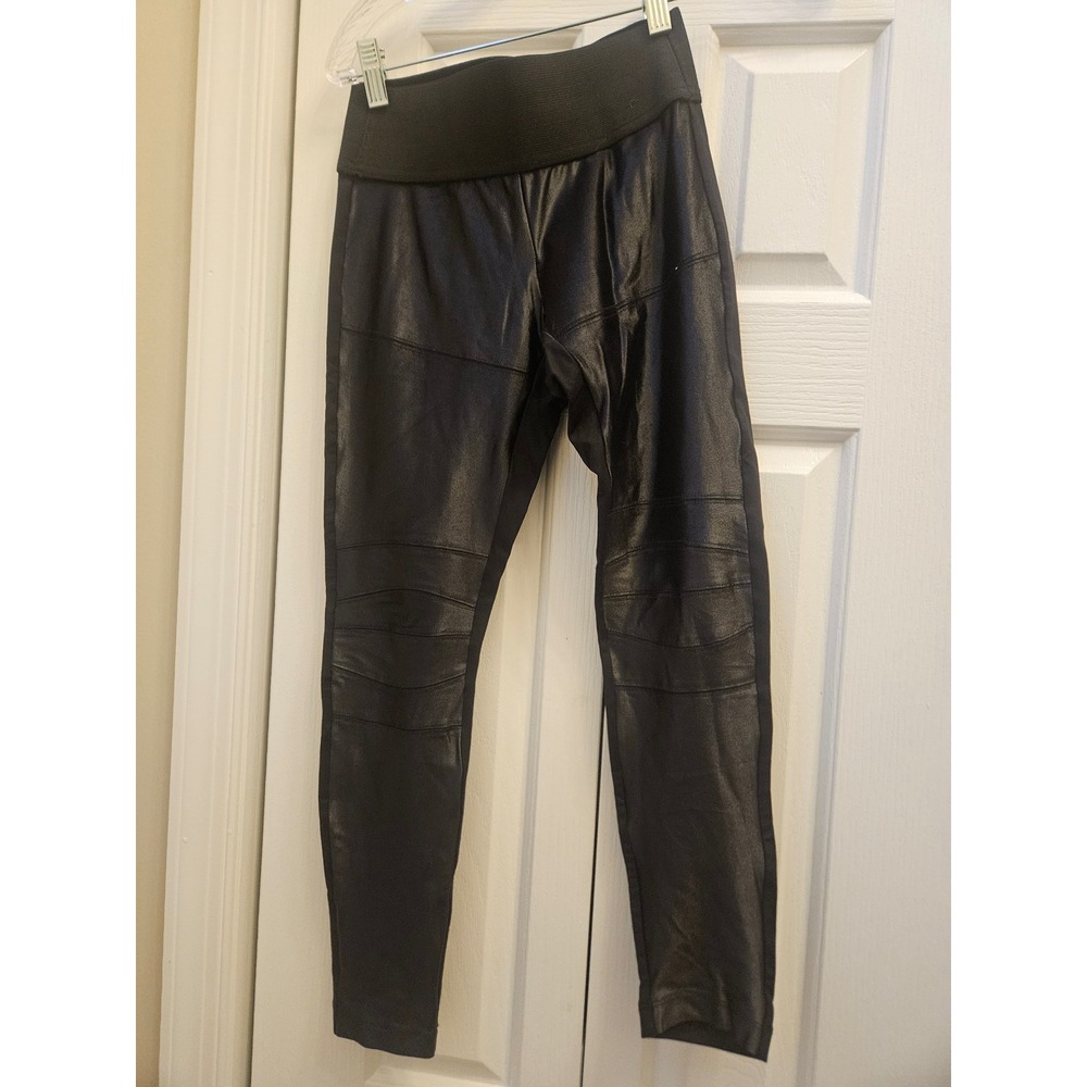 Koral Activewear Black Moto Liquid Leggings High Shine Elastic Waist Small